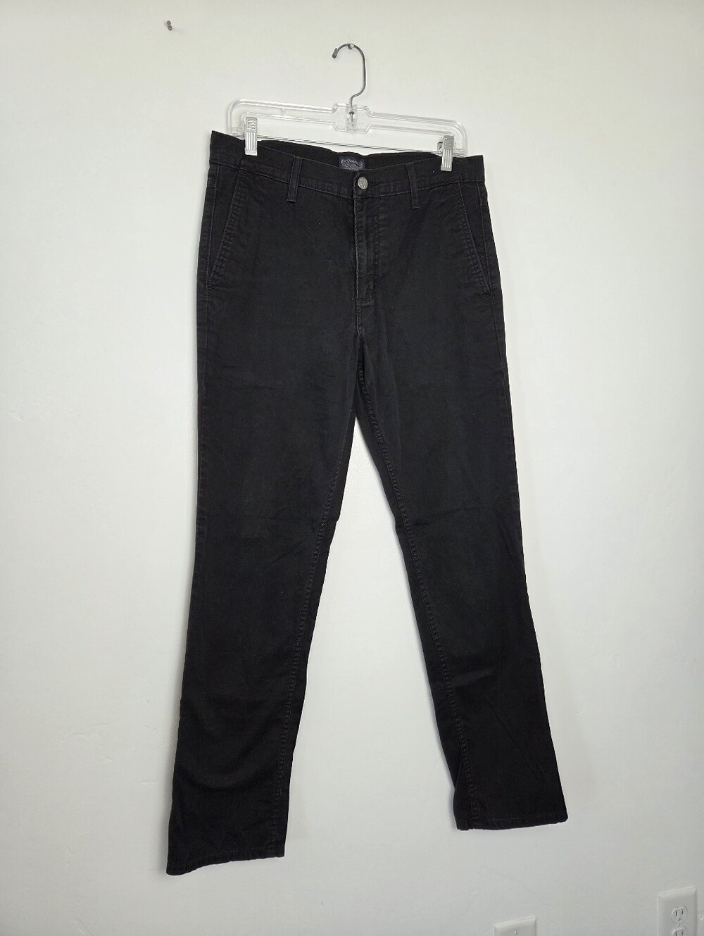 Levi Strauss Black Cotton Twill Pants 32x30 Straight Leg School Uniform Office